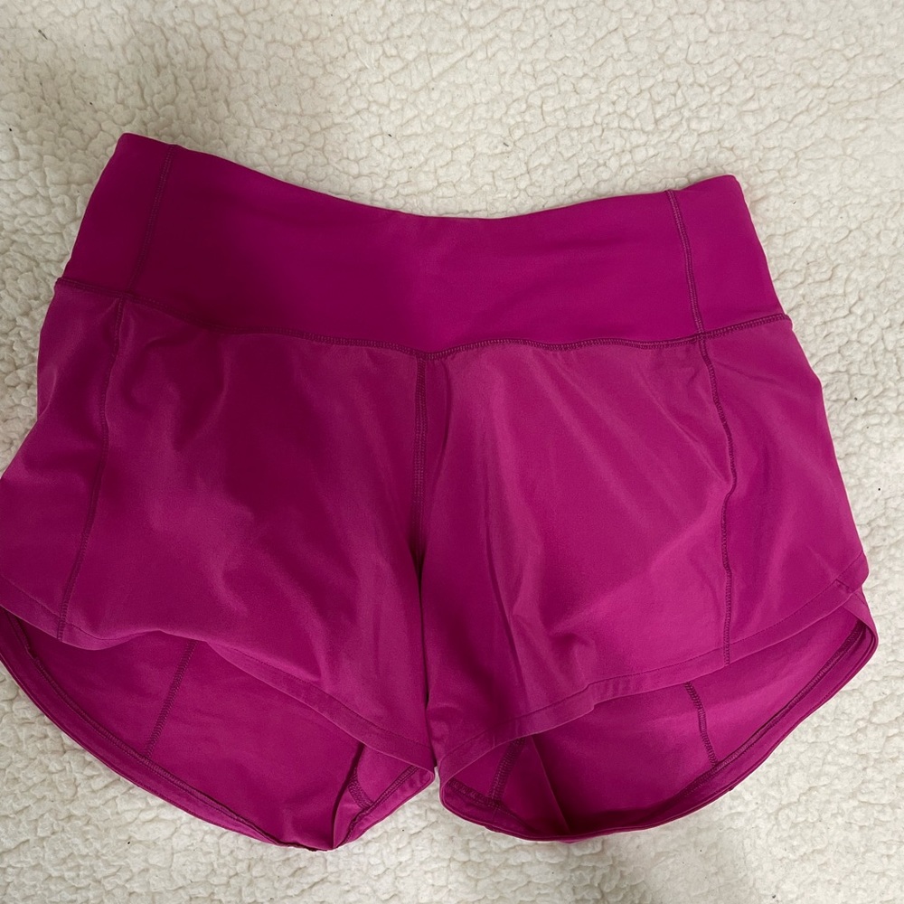 lululemon size 4 speed ups in ripened raspberry